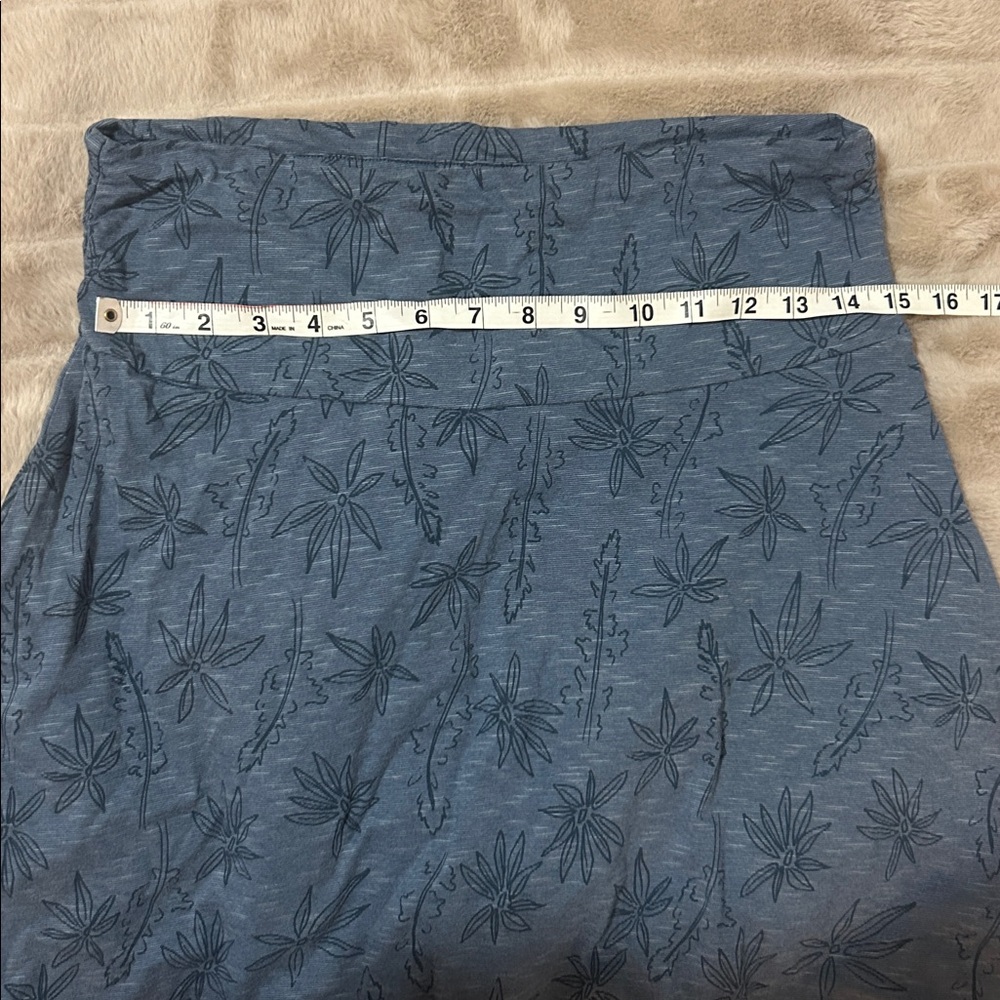Toad&Co Blue Floral A-Line Skirt, size m - Picture 3 of 5